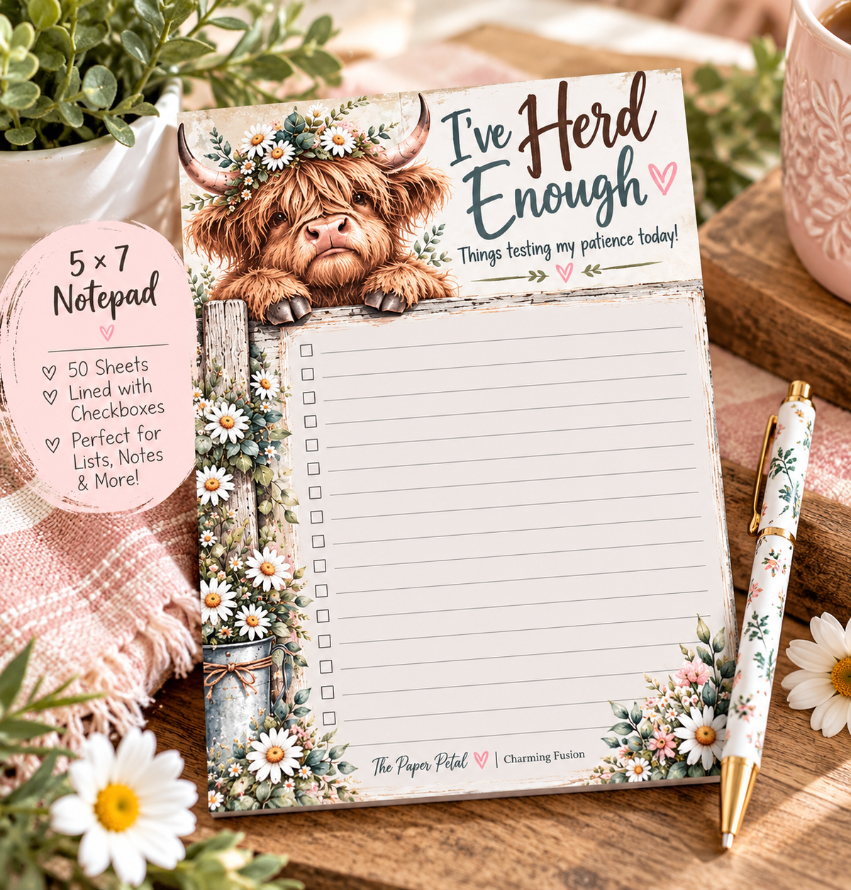 I’ve Herd Enough 5×7 Notepad