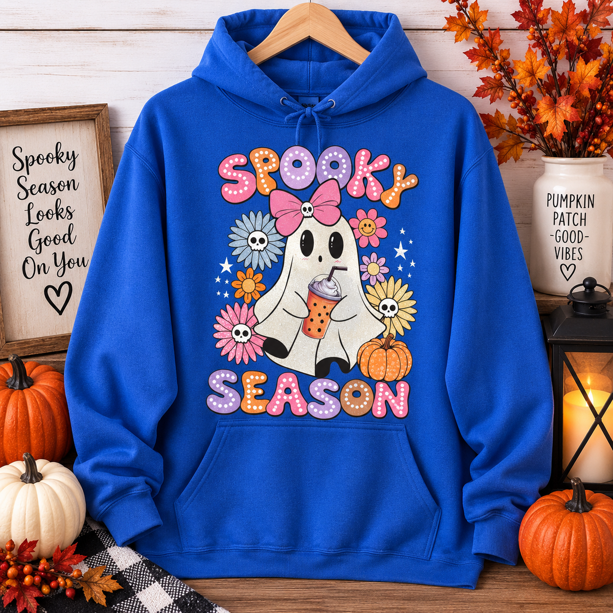Spooky Season Ghost Hoodie – Ready to Ship