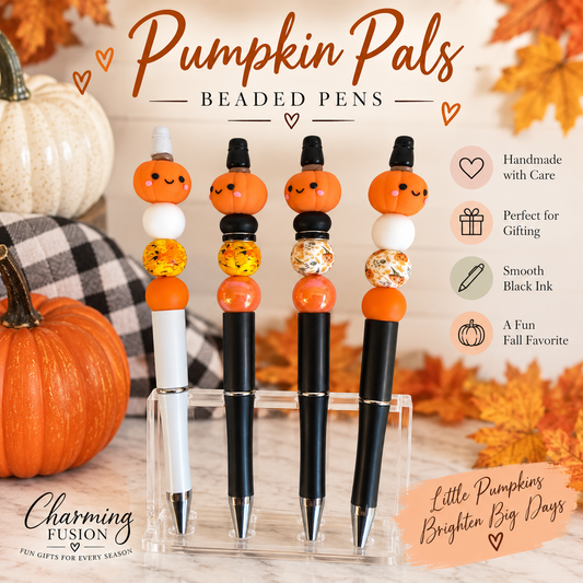 Pumpkin Pals Beaded Pens – Ready to Ship