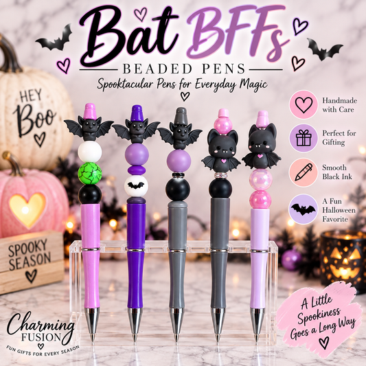 Bat BFFs Beaded Pens – Choose Your Style – Ready to Ship