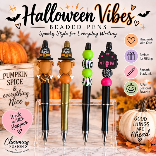 Fall & Halloween Beaded Pens – Choose Your Style – Ready to Ship