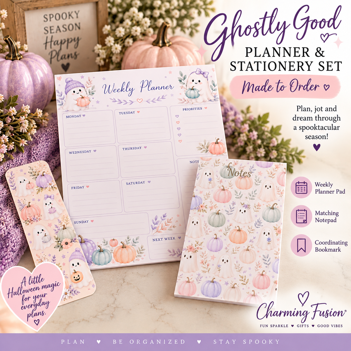 Ghostly Good Halloween Planner & Stationery Set – Made to Order