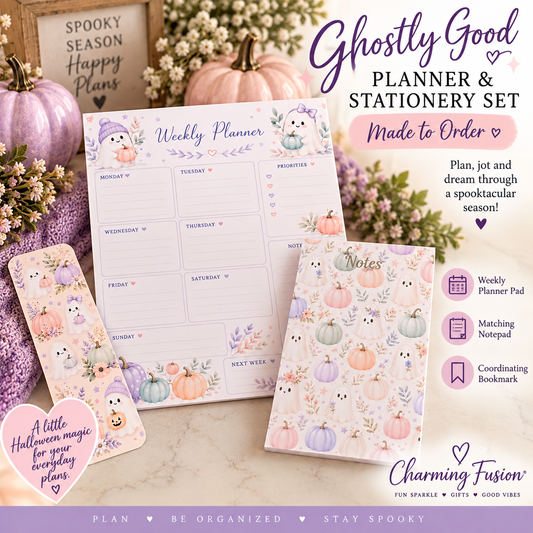Ghostly Good Halloween Planner & Stationery Set – Made to Order