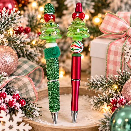 Christmas Tree Beaded Pens – Ready to Ship