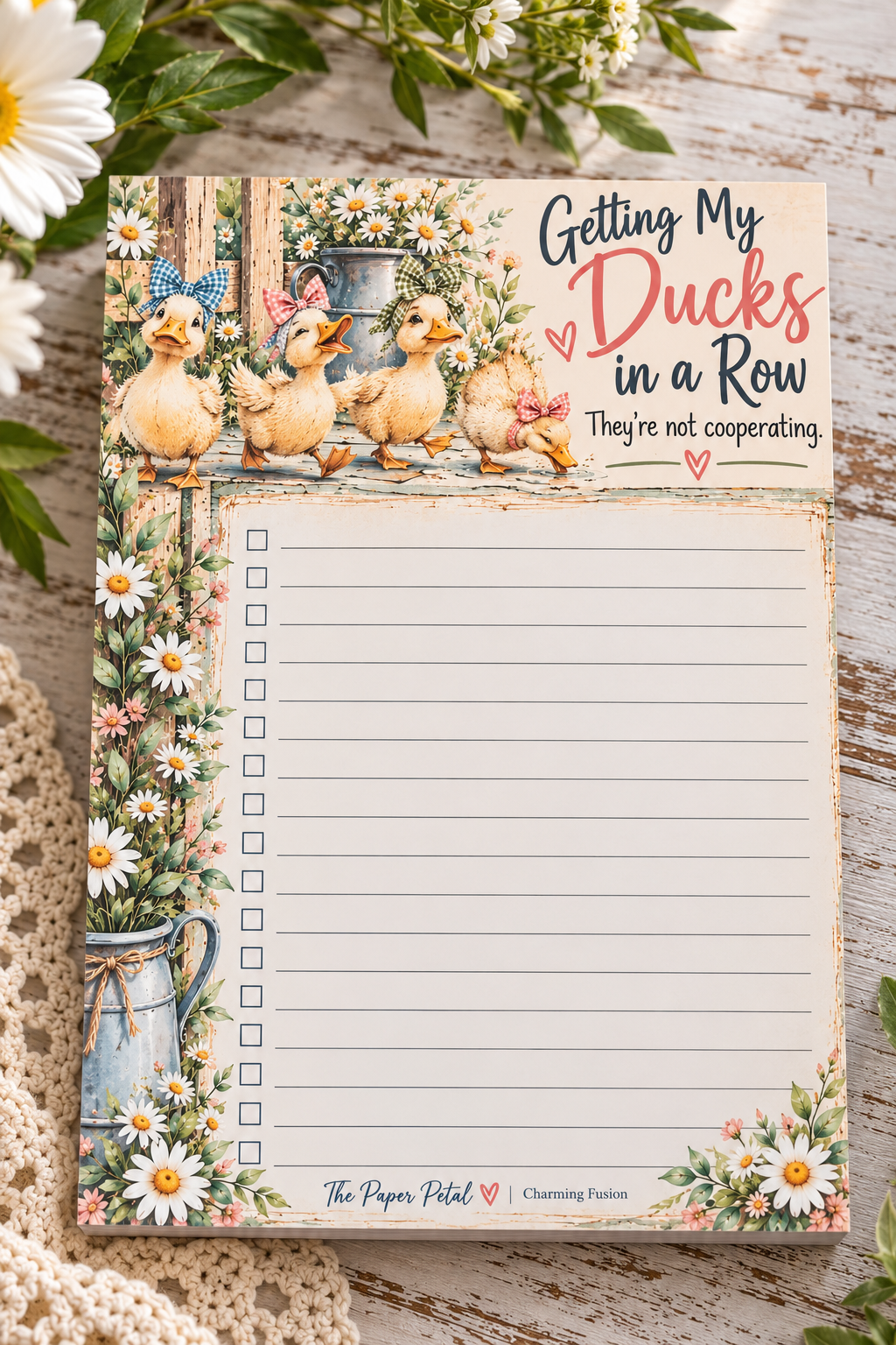 Getting My Ducks in a Row 5×7 Notepad