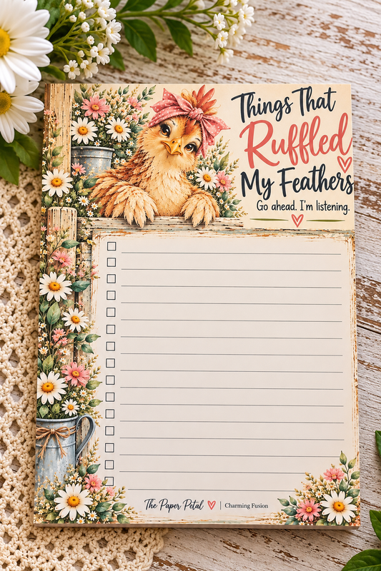 Things That Ruffled My Feathers 5×7 Notepad