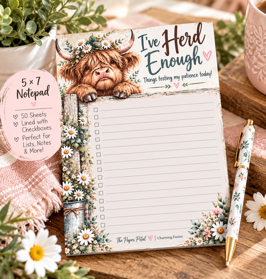 I’ve Herd Enough 5×7 Notepad